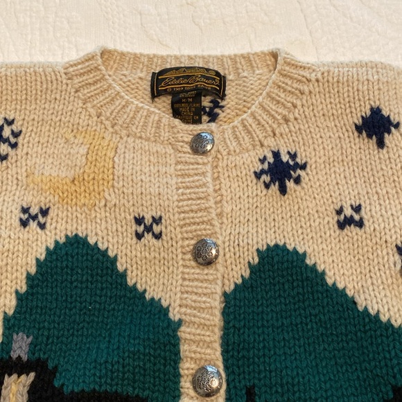 Vintage Eddie Bauer Christmas/Winter Scene Sweater - Picture 6 of 10